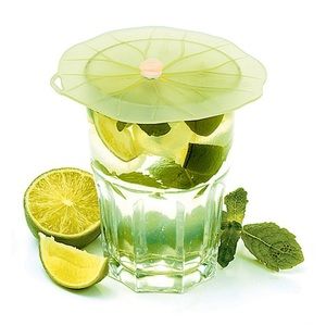 Yellow LilyPad Lid Silicone Drink Covers by Charles Viancin